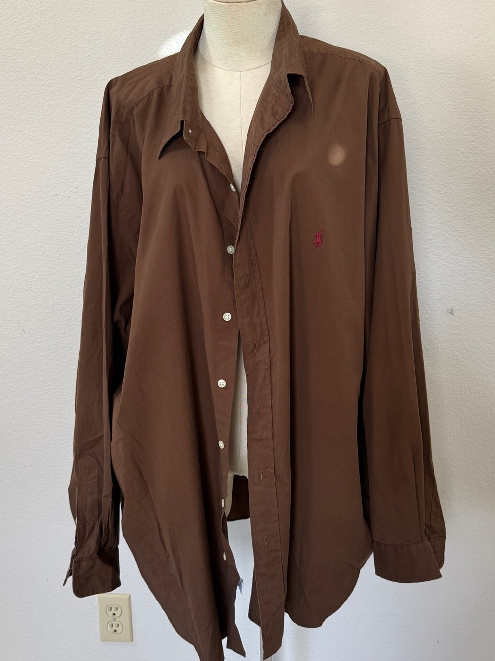Vintage Chocolate Brown Button Down - Picture 3 of 9